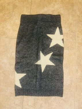 Lush Gray Midi Skirt Stars Pencil White Small Vici